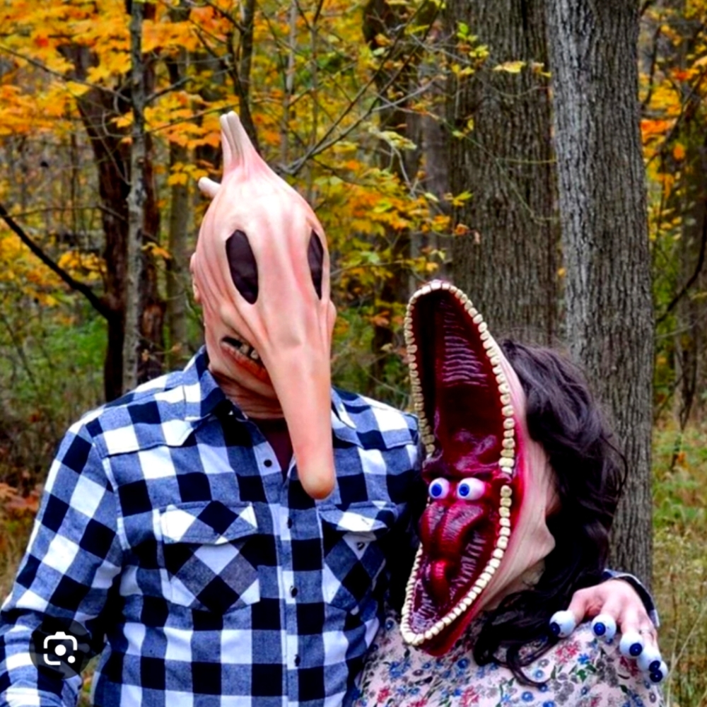 Adam and Barbara Beetlejuice masks